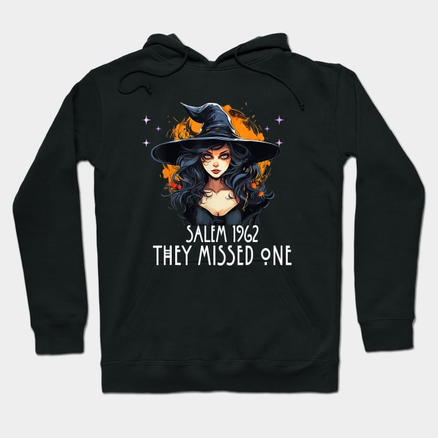 Salem 1692 They Missed One, Salem Witch Halloween Women Girl Hoodie by everetto